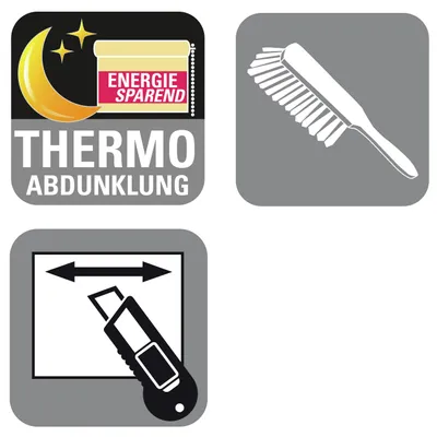 Produktbild von Gardinia Seitenzug-Rollo Thermo ENERGIESPAREND 495 Streifen weiß 102 x 180 cm