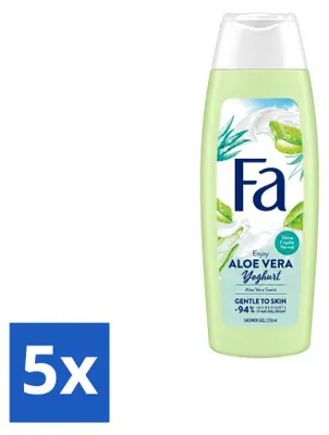 Image de 5 x Gel douche Yoghurt et Aloe Vera - 250 ml - Pack avantage - 5 pièces