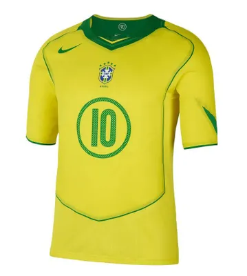Produktbild von Nike Brasilien 2004 T90 Reissue Ronaldinho Trikot Größe L