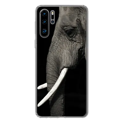 Produktbild von MuchoWow® Handyhülle Schutzhülle Hülle für Huawei P30 Pro Elefant - Tier - Stoßzahn Silikon Softcase Handy Hülle - Schutzdeckel