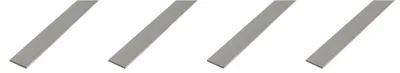 Zdjęcie produktu dla Profil Alberts 4 x BA, płaskownik, aluminium, naturalny, 25 x 2 mm, długość 1 m