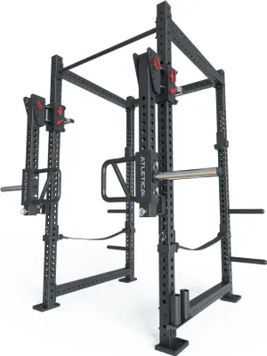 Produktbild von ATLETICA R8-Slate Power Rack | Power Rack mit Jammer Arms, Safety Straps, J-Hooks, Bar Holder & Weight Pins | 226 cm Höhe