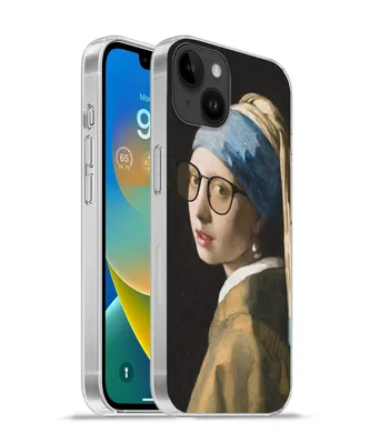 Produktbild von MuchoWow® Handyhülle Schutzhülle Hülle für Apple iPhone 14 Plus - Soft case Das Mädchen mit dem Perlenohrring - Vermeer - Brillen Silikon Softcase Handy Hülle - Abbildung