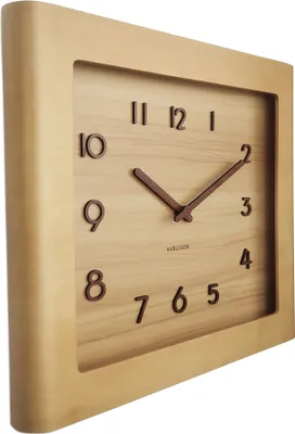 Obrázok produktu pre Karlsson - Nástenné hodiny Sole Squared Frame - Svetlé drevo