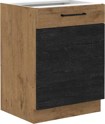 Obrázek produktu pro Dolní jednodveřová skříňka VANYA - šířka 60 cm, matera / dub lancelot