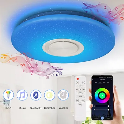 Obrázok produktu pre Jopassy 36W LED stropné svietidlo s moderným efektom hviezdnej oblohy, stmievateľné, panelové svietidlo a hudba Bluetooth