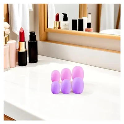 Produktbild von Make-up-Pinselhüllen 6 Stück aus Silikon mit Staub- und Reiseschutz für Kosmetik- und Foundationpinsel