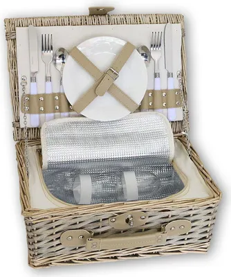 Produktbild von KJ Picknick-Korb aus Weide mit isoliertem Fach | KJ-161010 | 5708760604593