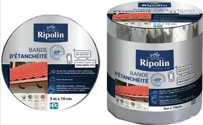 Zdjęcie produktu dla Taśma uszczelniająca samoprzylepna Ripolin, 3 m x 10 cm, aluminium