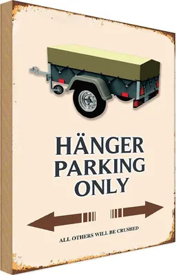 Produktbild von vianmo Holzschild 20x30 cm Hänger parking only all others Parkplatzschild