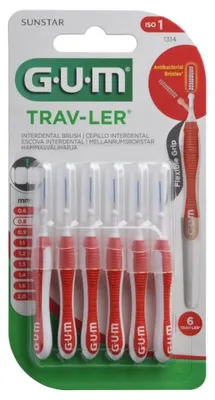 Image de Set de nettoyage pour une hygiène bucco-dentaire totale, comprenant dentifrice et brosses interdentaires 0,8 mm, pack de 6
