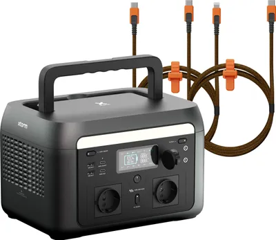 Image de Xtorm Portable Power Station 600W + Xtreme USB-C naar lightning kabel + USB-C kabel