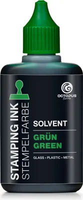 Immagine prodotto di Lenizett Solvent Inchiostro per timbri per superfici lisce, verde 50 ml