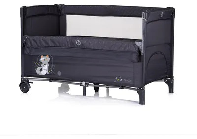 Produktbild von CHIPOLINO Reisebett mit klappbaren Seiten Relax Anthrazit