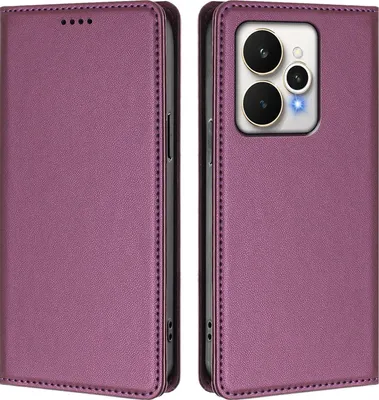 Immagine prodotto di Custodia in pelle per Realme 15 /Realme 15 Pro 5G, flip case magnetico in Finto cuoio con supporto Viola