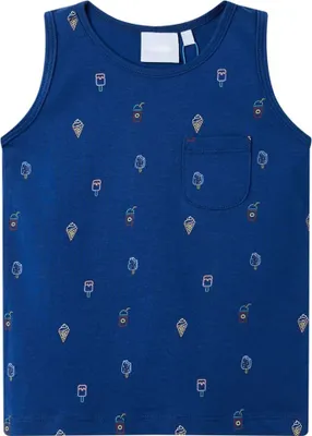 Produktbild von Kinder-Tanktop 128 Dunkelblau 100 % Baumwolle