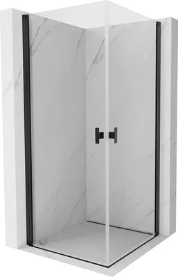 Image de Mexen Mist-B Duo cabine de douche pliante 70 x 70 cm, transparent, noir - 8A2-070-070-70-00
