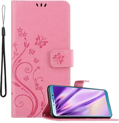 Immagine prodotto di Cadorabo cover per Samsung Galaxy A6s cover protettiva in rosa cover protettiva cover per telefono cellulare cover fiori custodia fiore