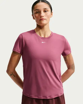 Produktbild von Nike W NK ONE CLASSIC DF SS TOP PINK SMOKE/WHITE PINK SMOKE/WHITE S