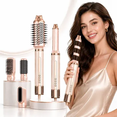 Produktbild von 6-in-1 Hairstyler 160.000 U/min, Warmluftbürste mit Multi-Styling 35m/s Luftstrom, NTC-Temperaturkontrollsystem,Airstyler 360° drehbare Stromkabel