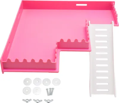 Image de Hamsters -Plateforme d'exercices sûrs Jouets en plastique avec échelle pour cochons d'Inde Chinchilla Cage M Type
