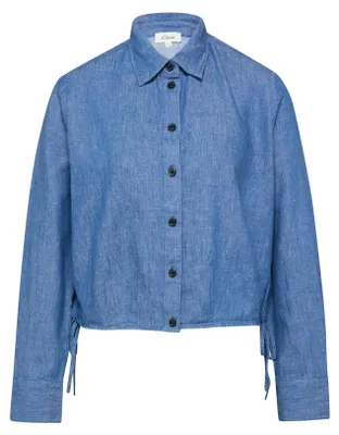 Produktbild von s.Oliver Jacke aus Leinenmix mit Schleifendetail und überschnittenen Schultern, lässige Passform
