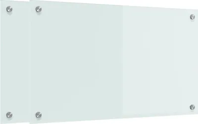 Zdjęcie produktu dla vidaXL Panel kuchenny 2 szt. biały 70 x 40 cm Szkło hartowane