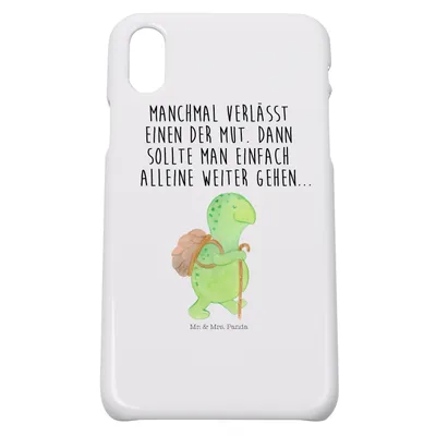 Produktbild von Mr. & Mrs. Panda Iphone 10 Handyhülle Schildkröte Wanderer - Weiß - Geschenk, Rucksack, Motivation, Cover, X, Motivationssprüche, Hülle, Schildkröten, Handy