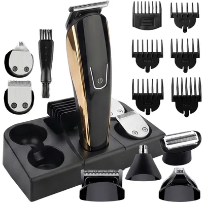 Produktbild von Haarschneidemaschine Set Haarschneider Herren mit 10 Aufsätze Elektrisch Bartschneider Haartrimmer Langhaarschneider Nasentrimmer Barttrimmer Retoo