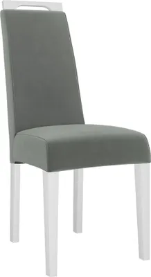 Produktbild von MIRJAN24 Polsterstuhl K79, Esszimmerstuhl aus Buchenholz, 59x45x100 cm, Stuhl (Holzfarbe: Weiß, Stofffarbe: Magic Velvet 2217)
