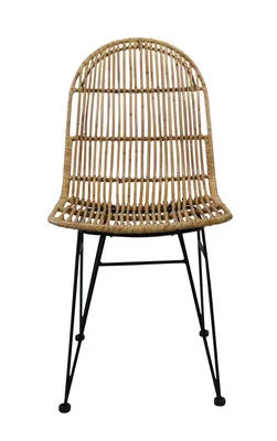 Immagine prodotto di Sedia in rattan Lycce VIVI Sedia in vimini Sedia intrecciata Design moderno Sala da pranzo Cucina Bistrot Balcone Terrazza Marrone chiaro, Colore: marrone chiaro