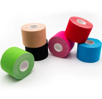 Image de axion® bandes kinésiologiques 6 pièces autocollantes - bandes résistantes à l'eau en 6 couleurs, bandes physiothérapeutiques, bandes sportives, souti