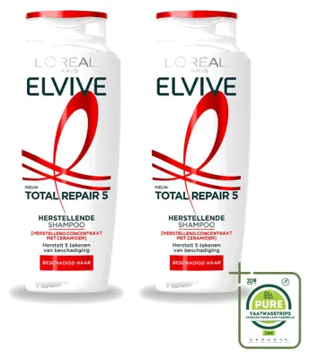Produktbild von 2 x L'Oréal Paris Elvive Total Repair 5 Shampoo - 250 ml - Großpackung - 2 Stücke