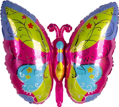 Produktbild von Folienballon Tier, Schmetterling bunt ca. 91*69,5 cm