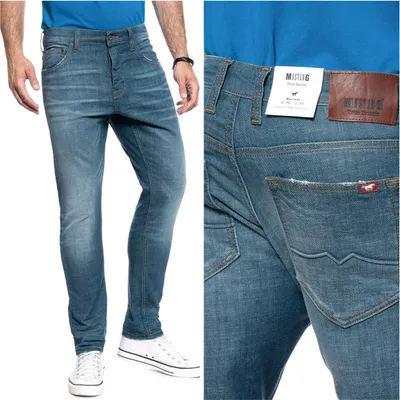 Produktbild von MUSTANG, Herren Jeanshosen, Slim fit, HARLEM, W32 L34, Blau, Jeans, baggyjeans, buggy