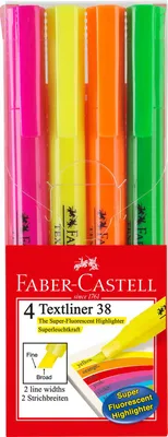 Immagine prodotto di Faber-Castell 157704 Evidenziatore 38 a penna - 4 colori in astuccio