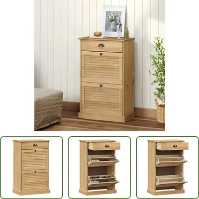 Obrázek produktu pro The Living Store Botník VIGO 60x35x96 cm z masivního borovicového dřeva