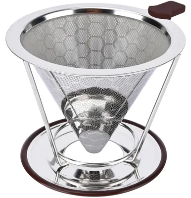 Pour-Over-Kaffeefilter 800 Maschen Edelstahl, wiederverwendbar