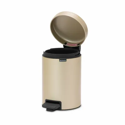 Zdjęcie produktu dla Brabantia NewIcon Treteimer 3 Liter, 3 l, Okrągły, Szampański, Pedał, 16,8 cm, 168 mm