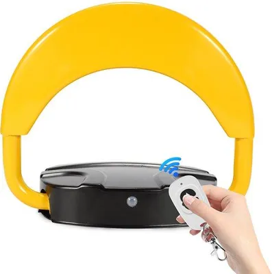 Immagine prodotto di Barriera di parcheggio elettrica con allarme e chiave – Sistema di protezione automatica per parcheggio privato, resistente all'acqua e alle intemperie