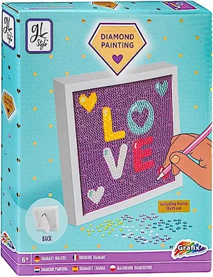 Produktbild von Diamond Painting ' LOVE ' inklusive Rahmen 15 x15cm