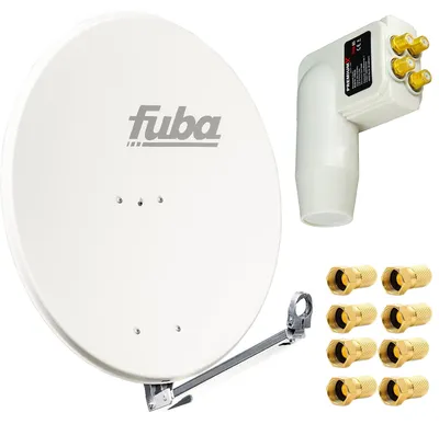 Produktbild von Fuba DAL 800 W Satellitenantenne 80cm Alu Weiß PremiumX LNB Quad 8x F-Stecker
