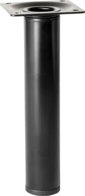 Produktbild von WAGNER Möbelbein/Verstellfuß TELESCOPE - Ø 30 x 160-250 mm, Anschraubplatte 60 x 60 mm, ausziehbar, Stahl schwarz - 12182801