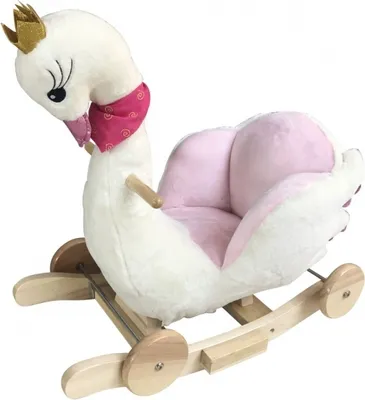 Obrázek produktu pro Houpací Labuť, s kolečky a se zvukem - bílá