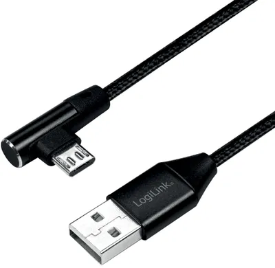 Immagine prodotto di Logilink CU0141 Logilink USB-Stecker USB 2.0 zu Micro-USB (90°gewinkelt)0,3m