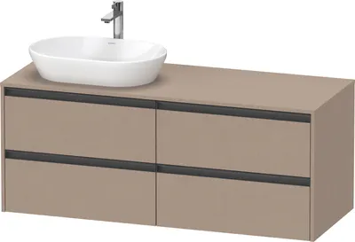 Produktbild von Duravit Ketho.2 Wastafelonderkast 140x55x56,8 cm Mat Linnen