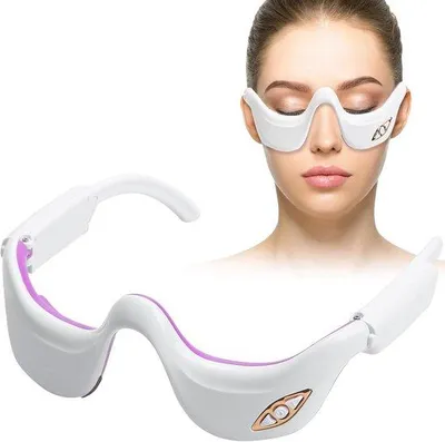 Image de Appareil de masque anti-âge avec fonction chauffante - coussin chauffant, 6 modes de massage, 3 réglages, lumière rouge puissante, pour un massage anti-rides relaxant