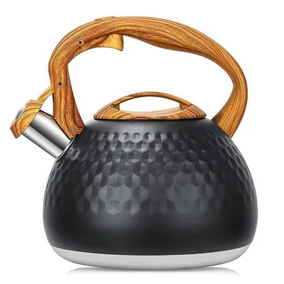 Produktbild von Wasserkessel,Wasserkocher induktion 3L, flötenkessel,Schwarz,20*22.8cm, für Herd, Gas Elektro