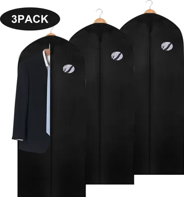 Produktbild von Hengda Kleidersack 3er 150x60cm Schutzhülle Kleiderhülle mit einem Griff schwarz Schuhsack