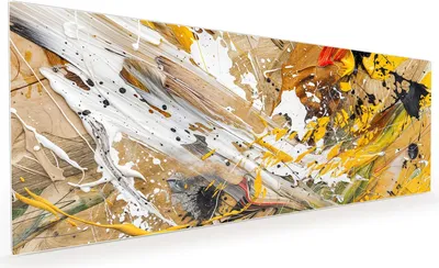 Produktbild von Küchenrückwand Spritzschutz Glas mit Motiv Abstrakte Malerei 40 x 40 cm